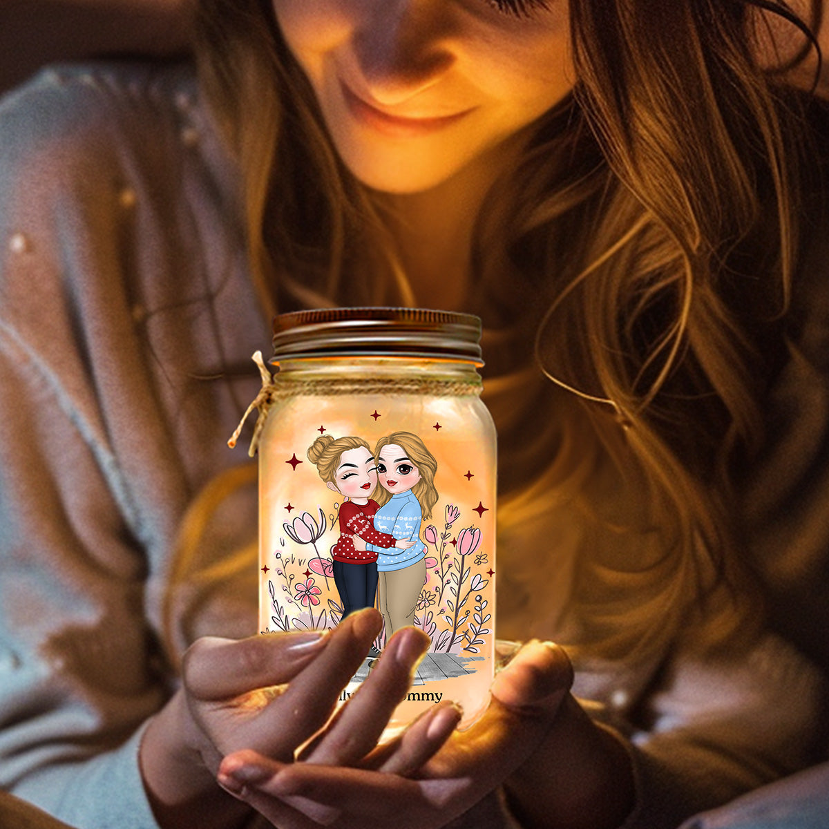 To My Daughter Version 2 - Personalized Mason Jar Light