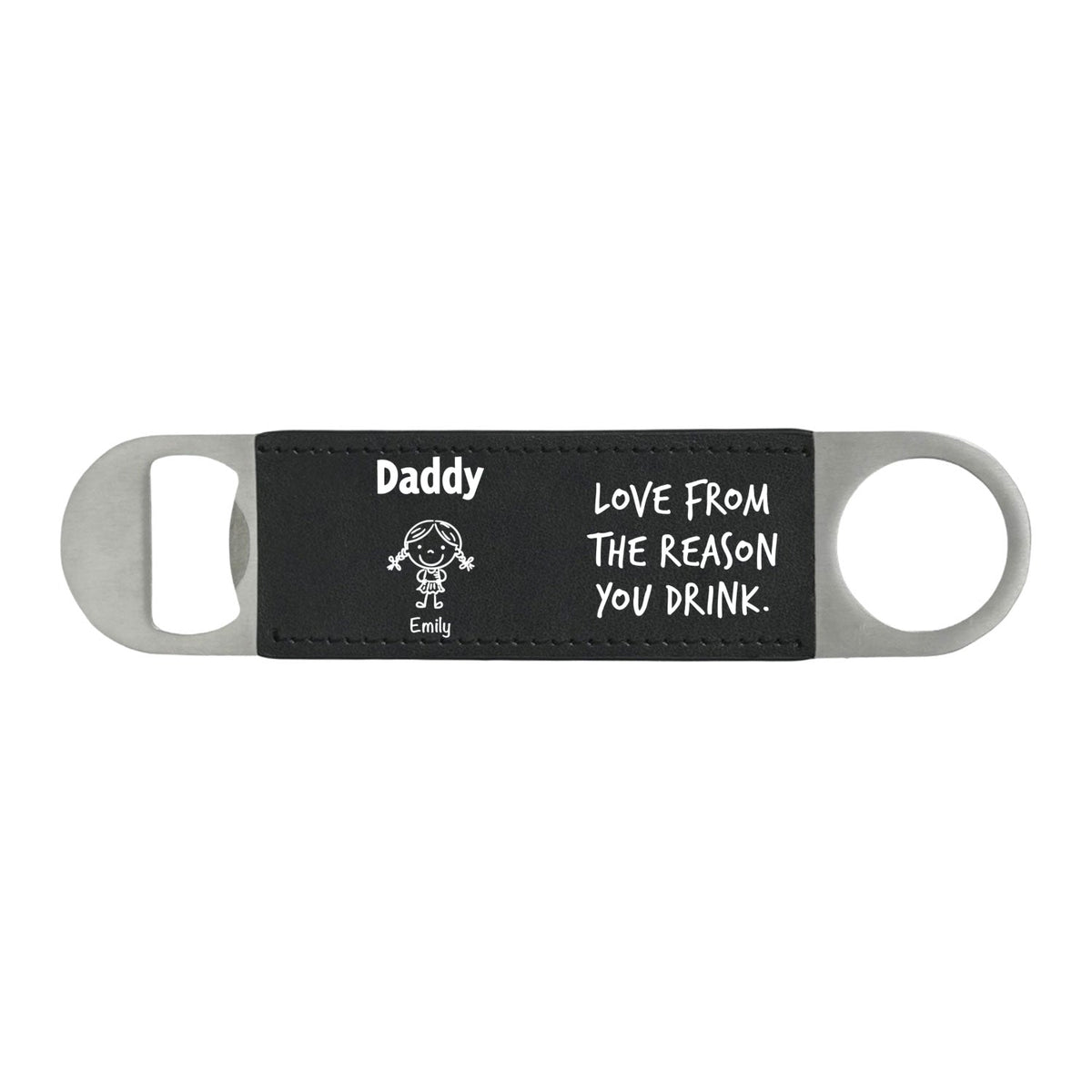 From The Reasons Your Drink - Personalized Leather Bottle Opener