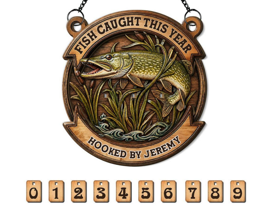 Hooked By Him - Personalized Book Tracker Sign