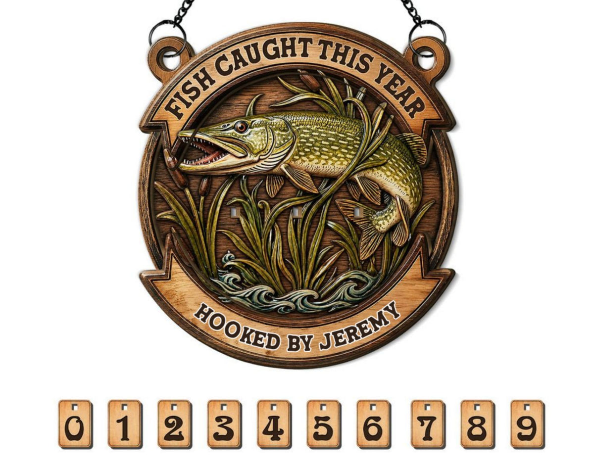 Hooked By Him - Personalized Book Tracker Sign