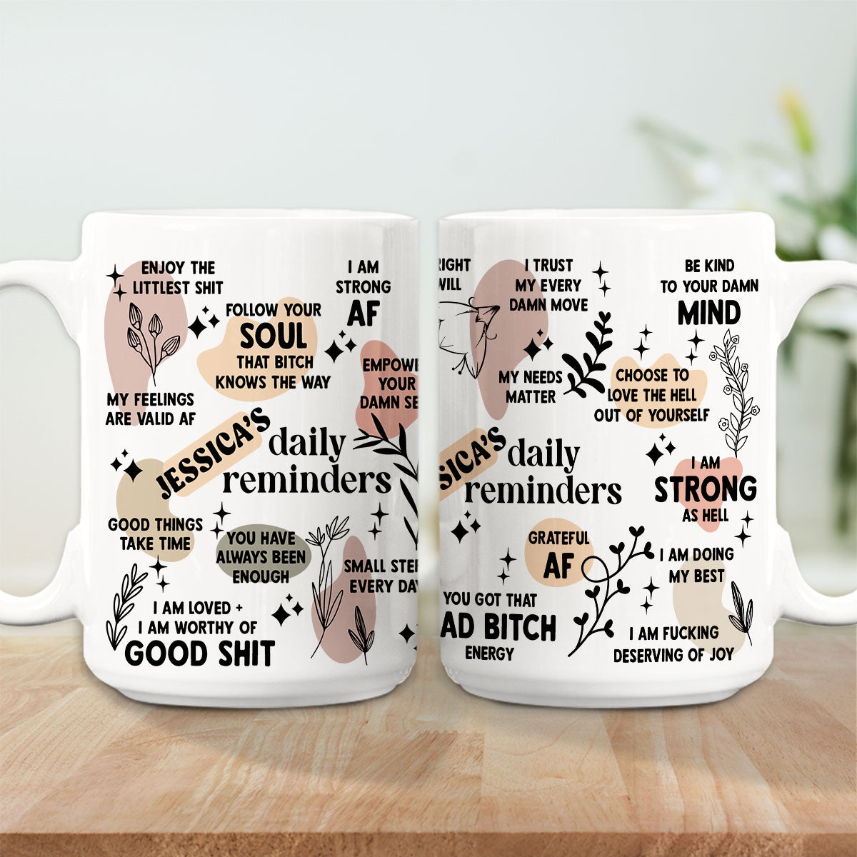 Custom Coworker, Christmas & Birthday Team Appreciation Gift • Daily Affirmation - Personalized Coffee Mug