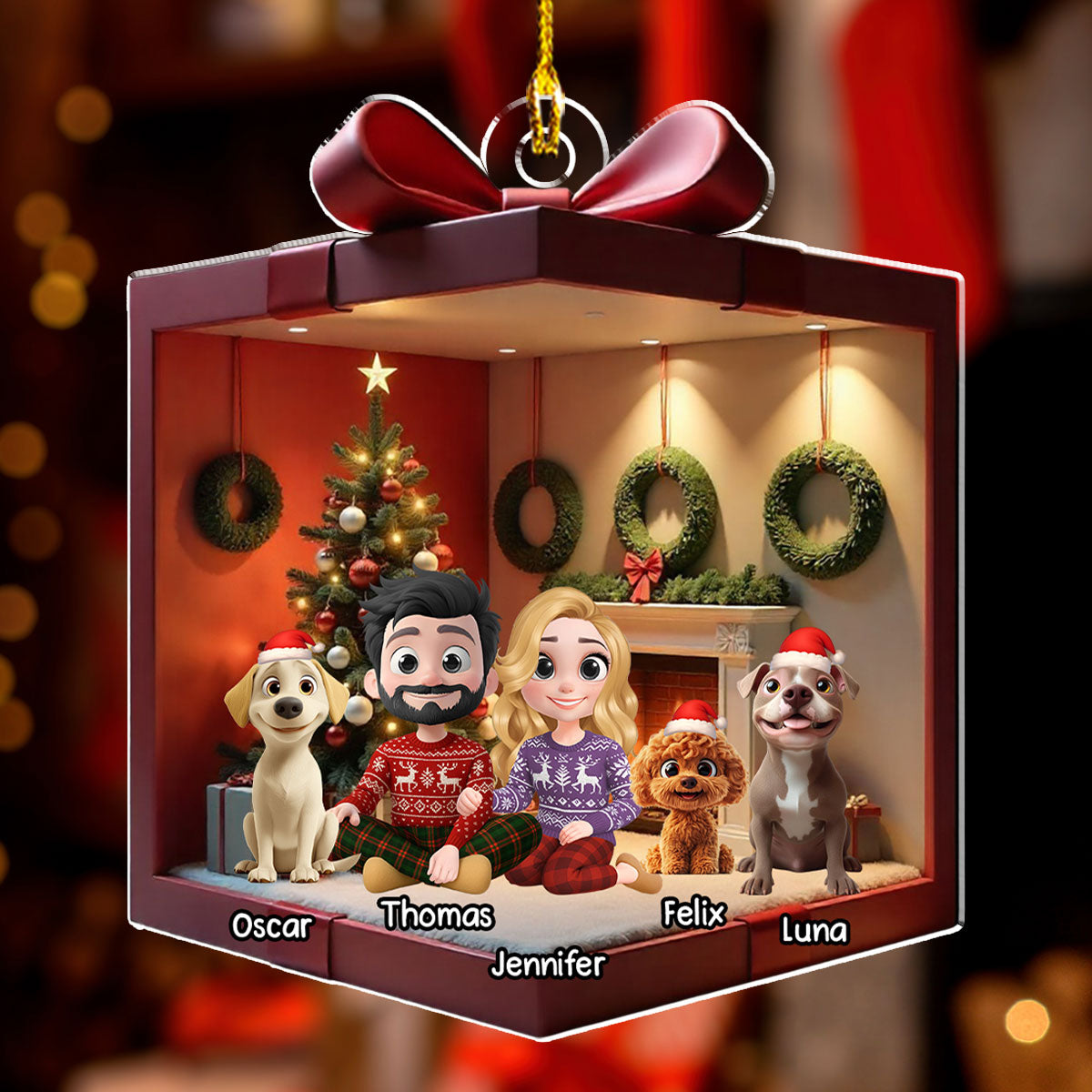 Custom Keepsake Christmas Ornament •  You Me Dog - Personalized Acrylic Ornament