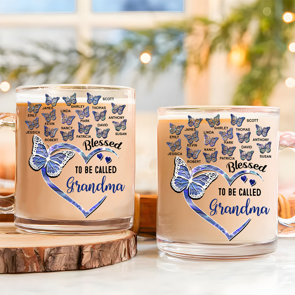 Custom Christmas & Birthday Keepsake Gift • Blessed Mimi Version 2 - Personalized Glass Mug