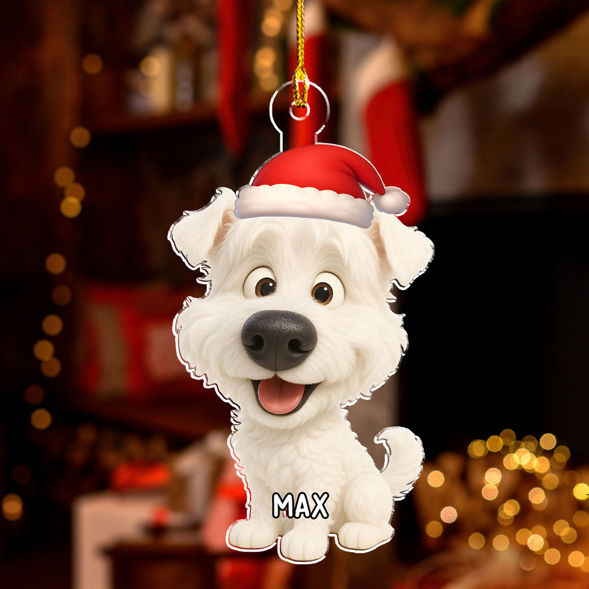 Custom Keepsake Christmas Ornament •  Look At My Dog - Personalized Acrylic Ornament