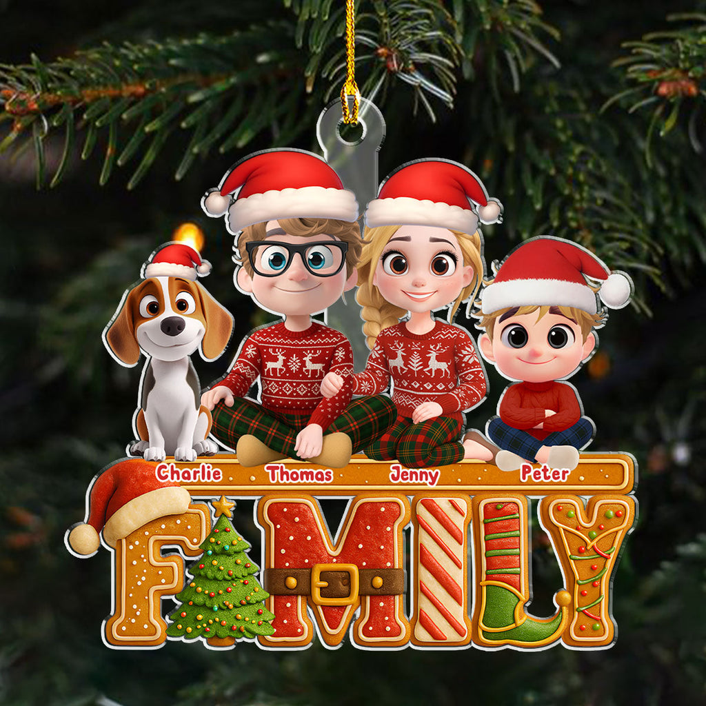 Custom Family Ornament, Christmas Gift for Family Members •  Our Christmas Cake Crew - Personalized Acrylic Ornament