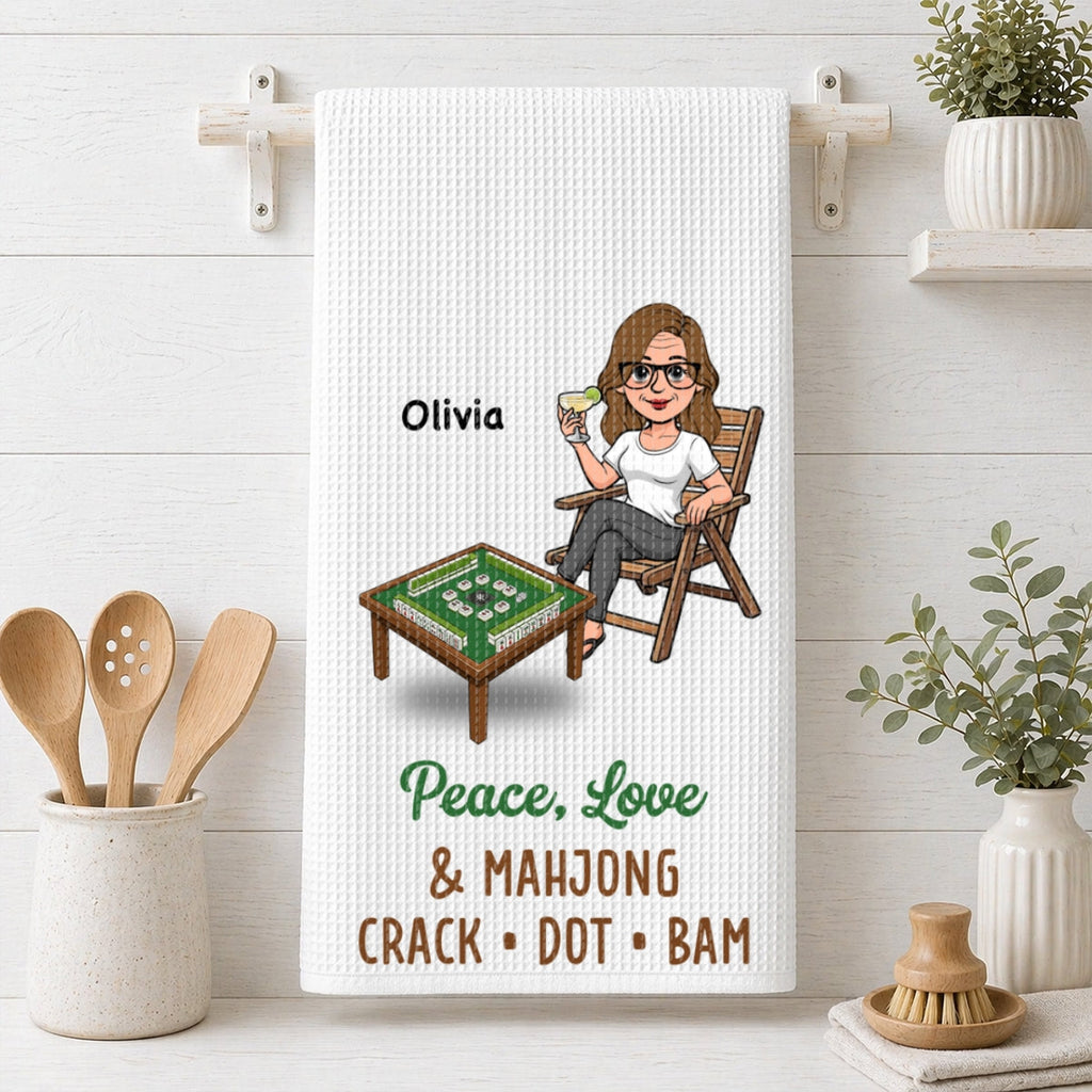 Custom Family Name Kitchen Towel, Christmas Housewarming Gift For Family • Mahjong Days Are Best Days - Personalized Kitchen Towel