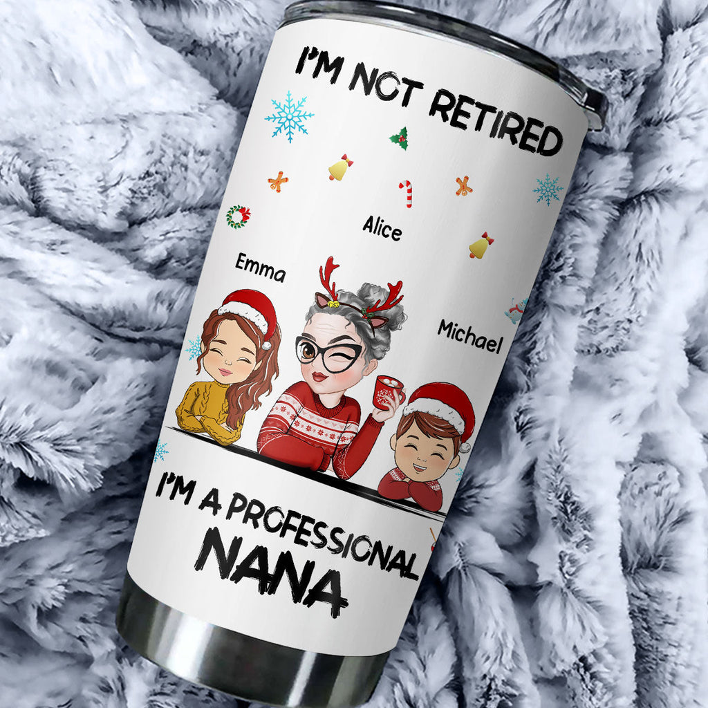Custom Christmas Birthday Gifts For Grandma • I Am Professional Grandma - Personalized Tumbler
