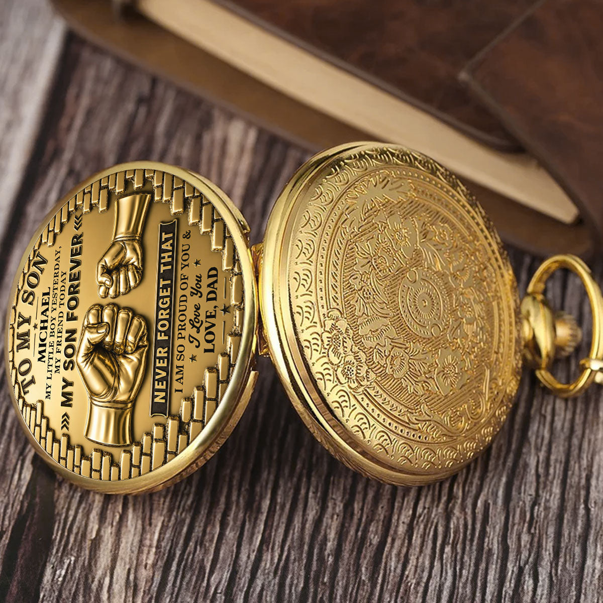 My Little Boy - Personalized Print Pocket Watch