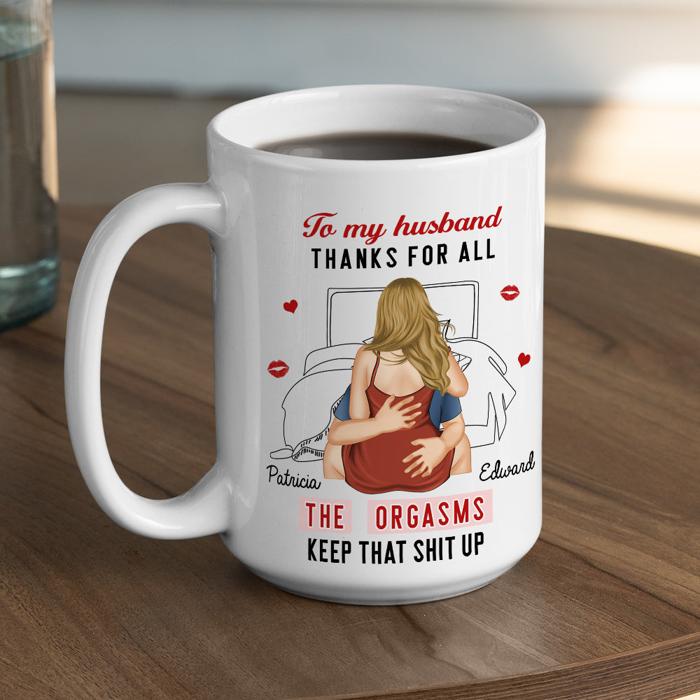 Custom Anniversary Keepsake Gifts For Couple • Keep That Shit Up - Personalized Coffee Mug