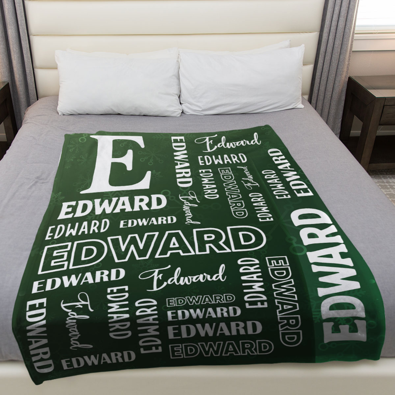 Name Collage - Personalized Fleece Blanket