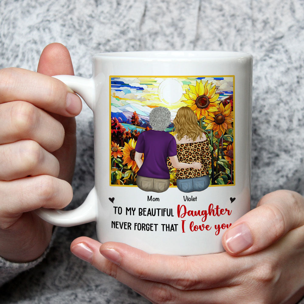 Custom Christmas & Birthday Gift for Mom • Never Forget I Love You - Personalized Coffee Mug
