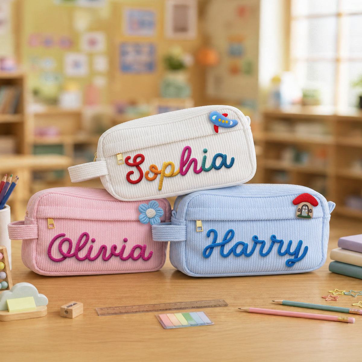 Yarn Name - Personalized Corduroy Pencil Case