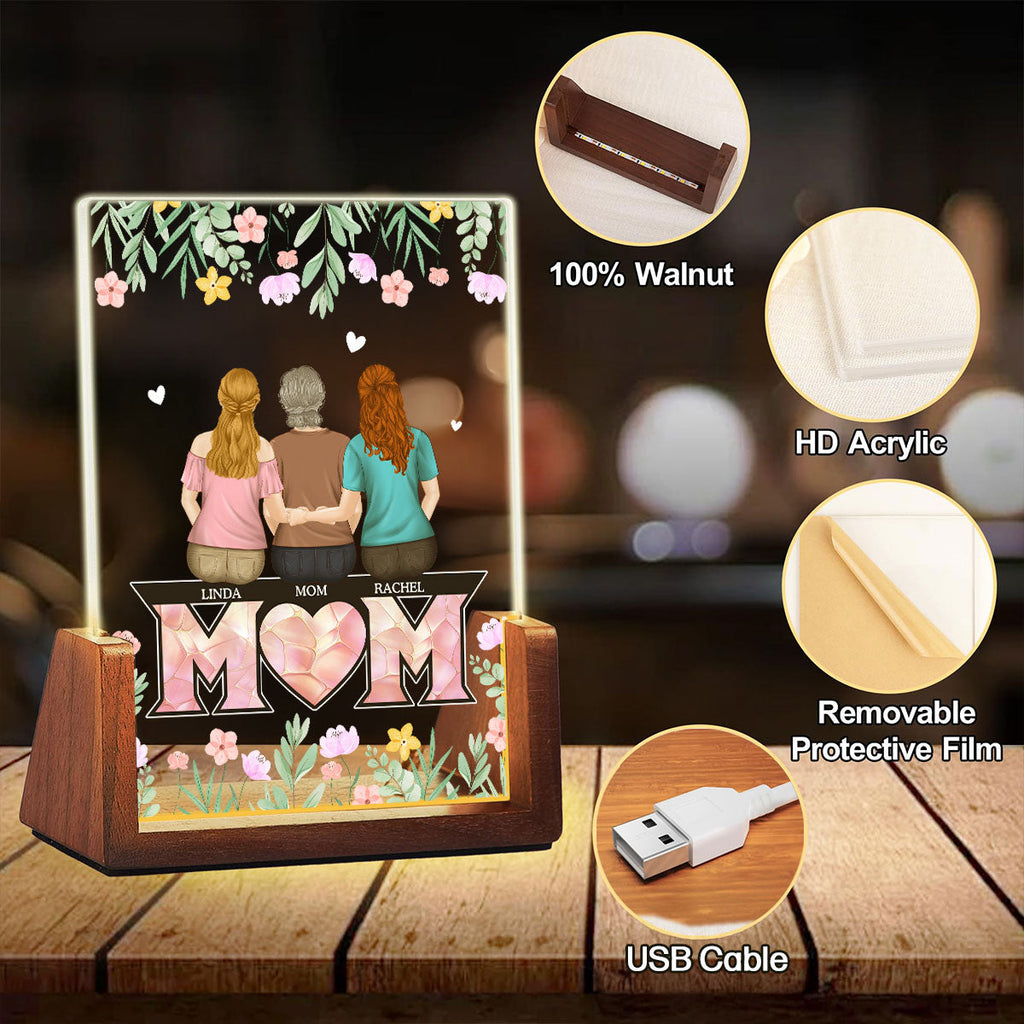 Custom Gift for Mom Grandma, Mother's Day Birthday • To The Best Mom - Personalized Night Light