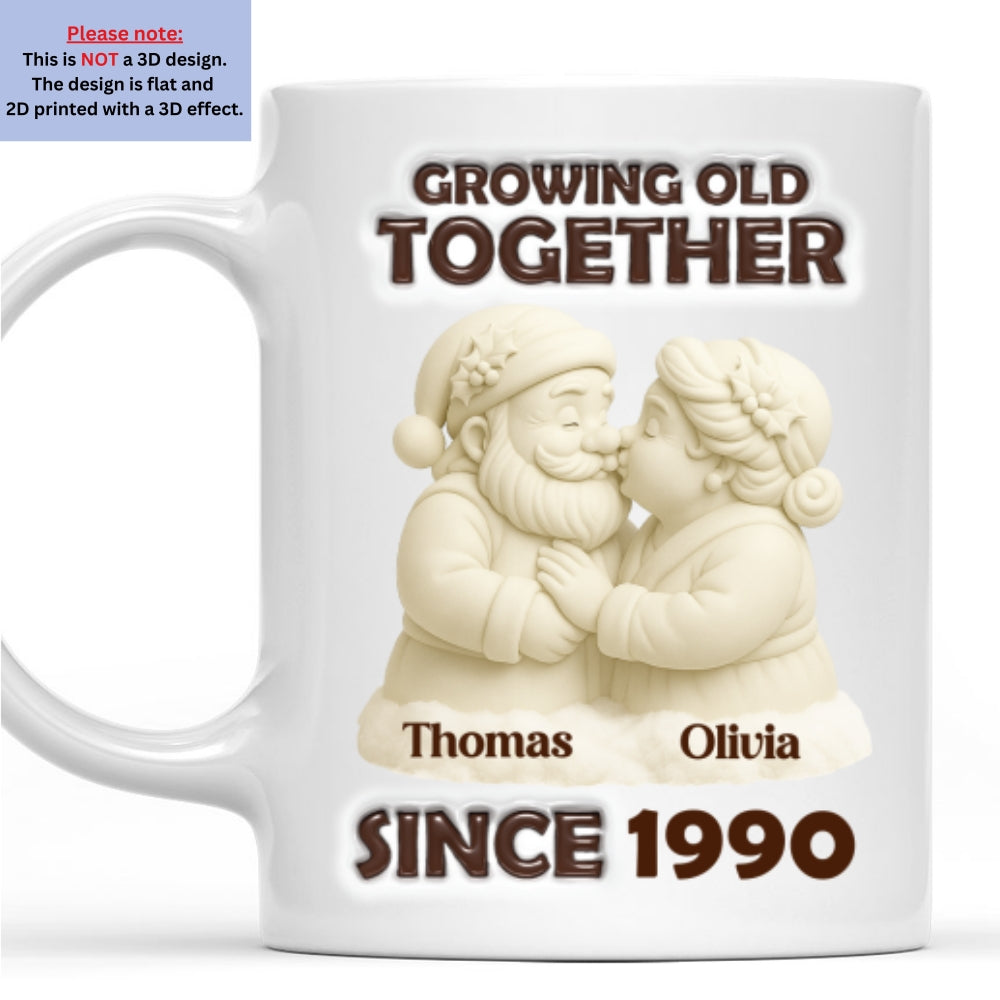 Custom Anniversary Keepsake Gifts For Couple • Mistletoe Moments - Personalized 3D Inflated Effect Mug
