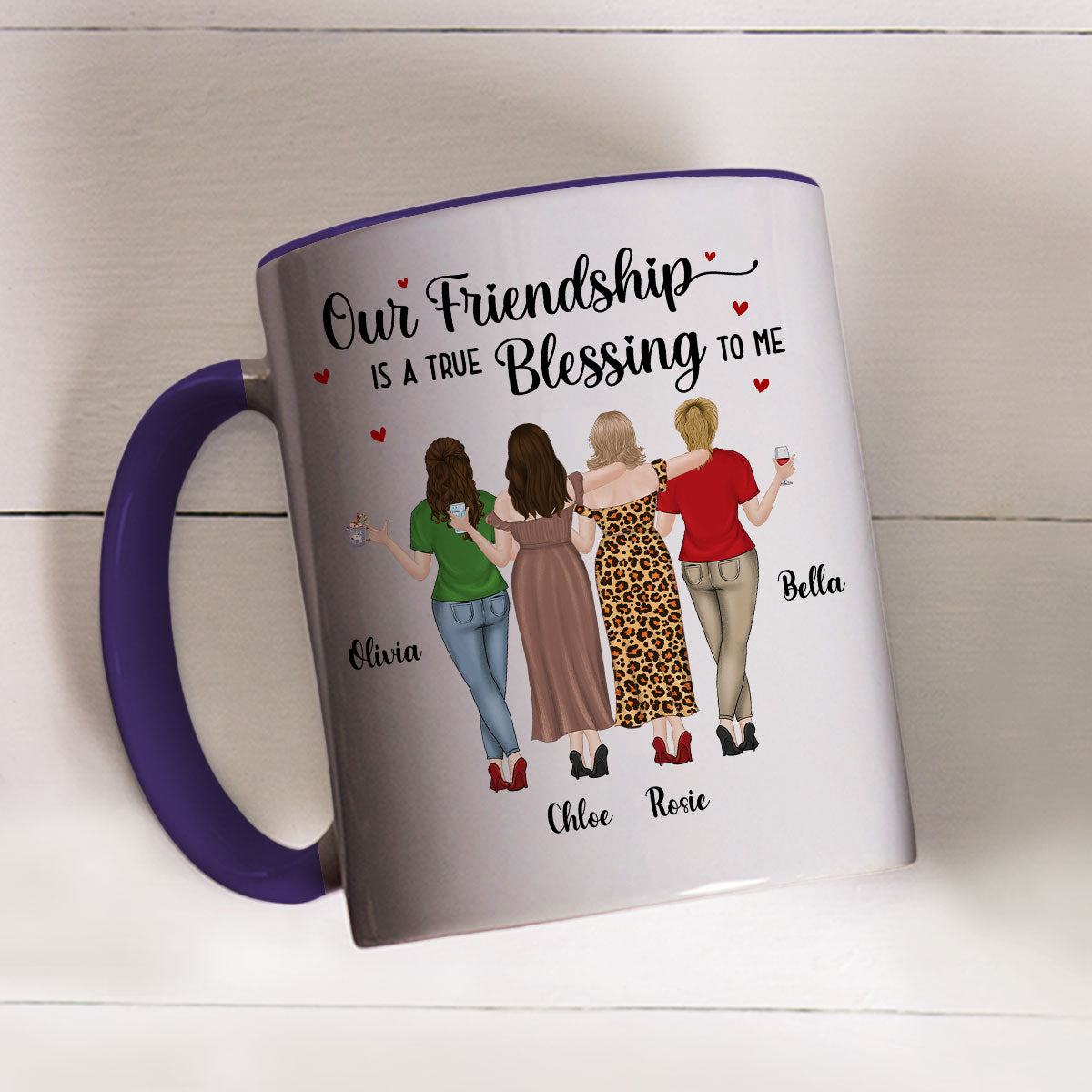 Custom Best Friend, Christmas & Birthday Friendship Keepsake Gift • Blessing To Me - Personalized Accent Mug