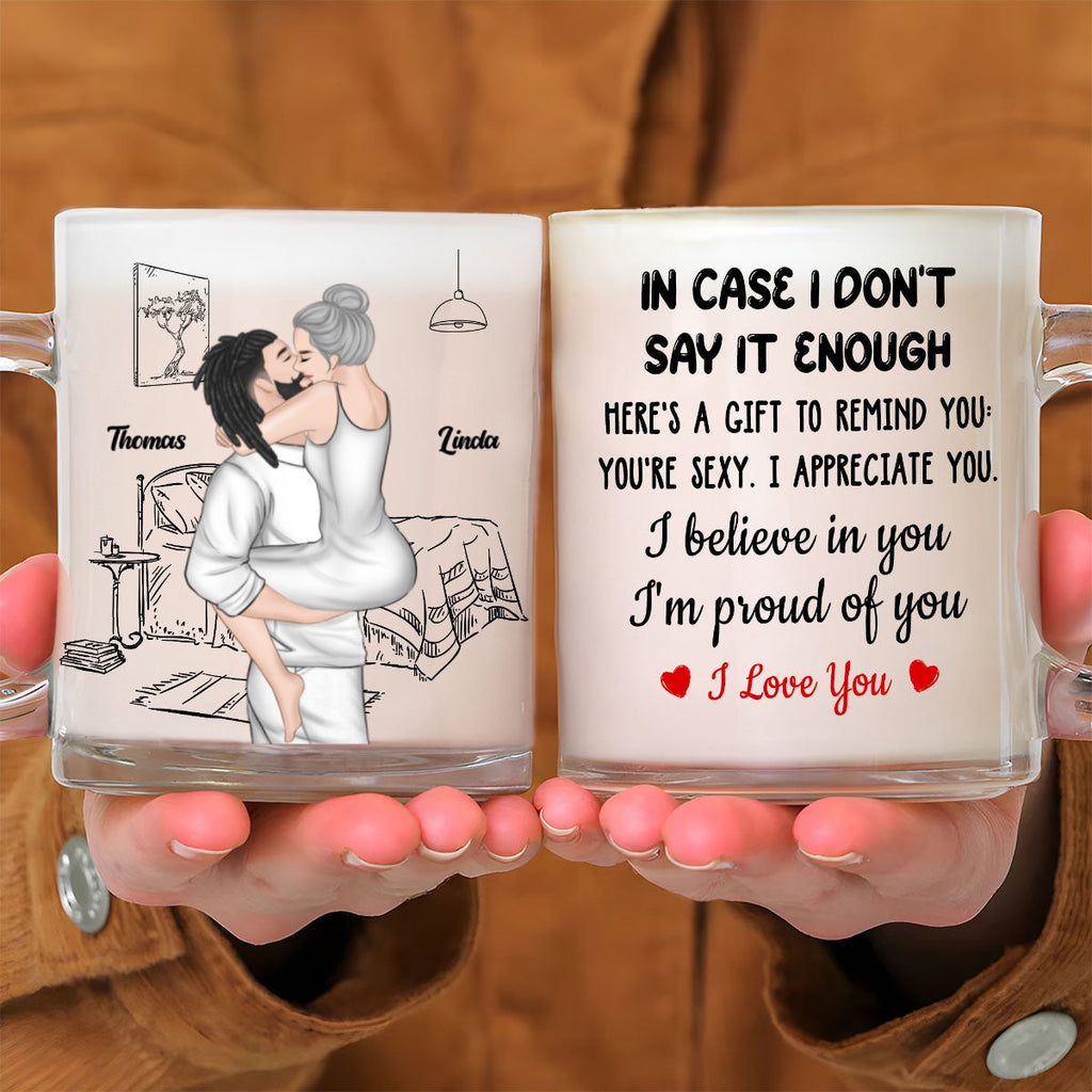 Custom Anniversary Keepsake Gifts For Couple • I Believe In You - Personalized Glass Mug