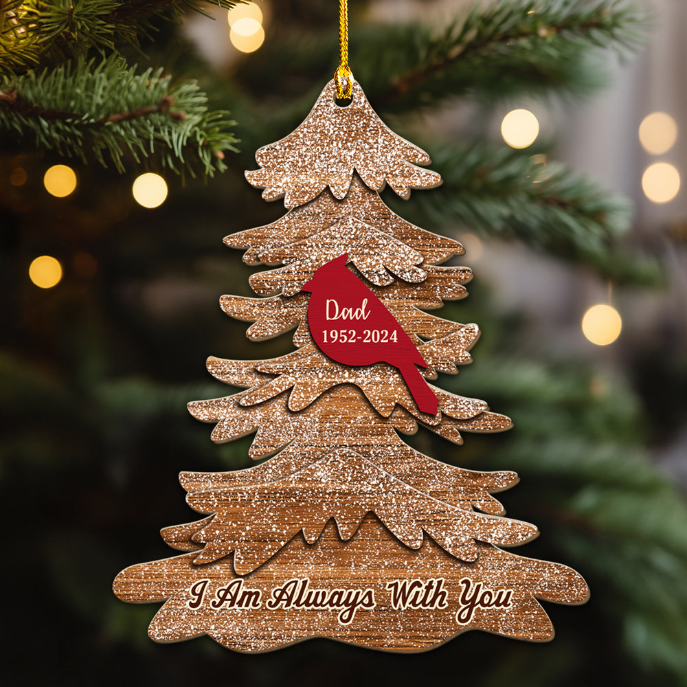 Custom Keepsake Christmas Ornament •  In Loving Memory - Personalized Wood Ornament