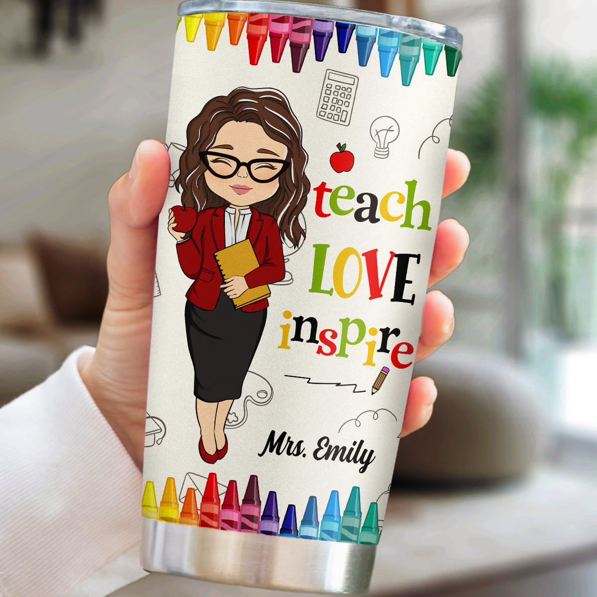 Teacher Nutrition Facts - Personalized Tumbler