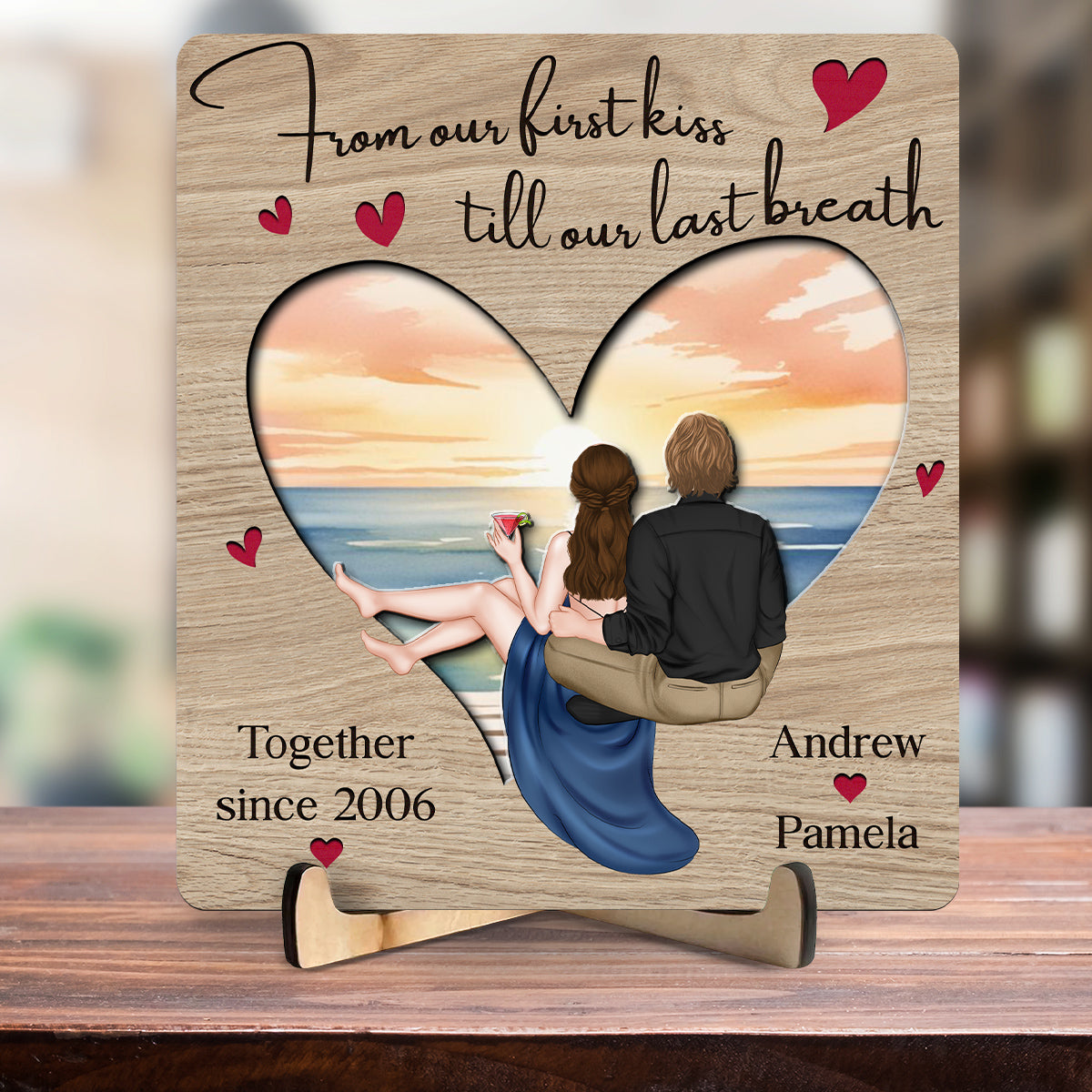 Custom Couple's Decor, Anniversary & Wedding Gift • You And Me Till The End - Personalized Wooden Plaque