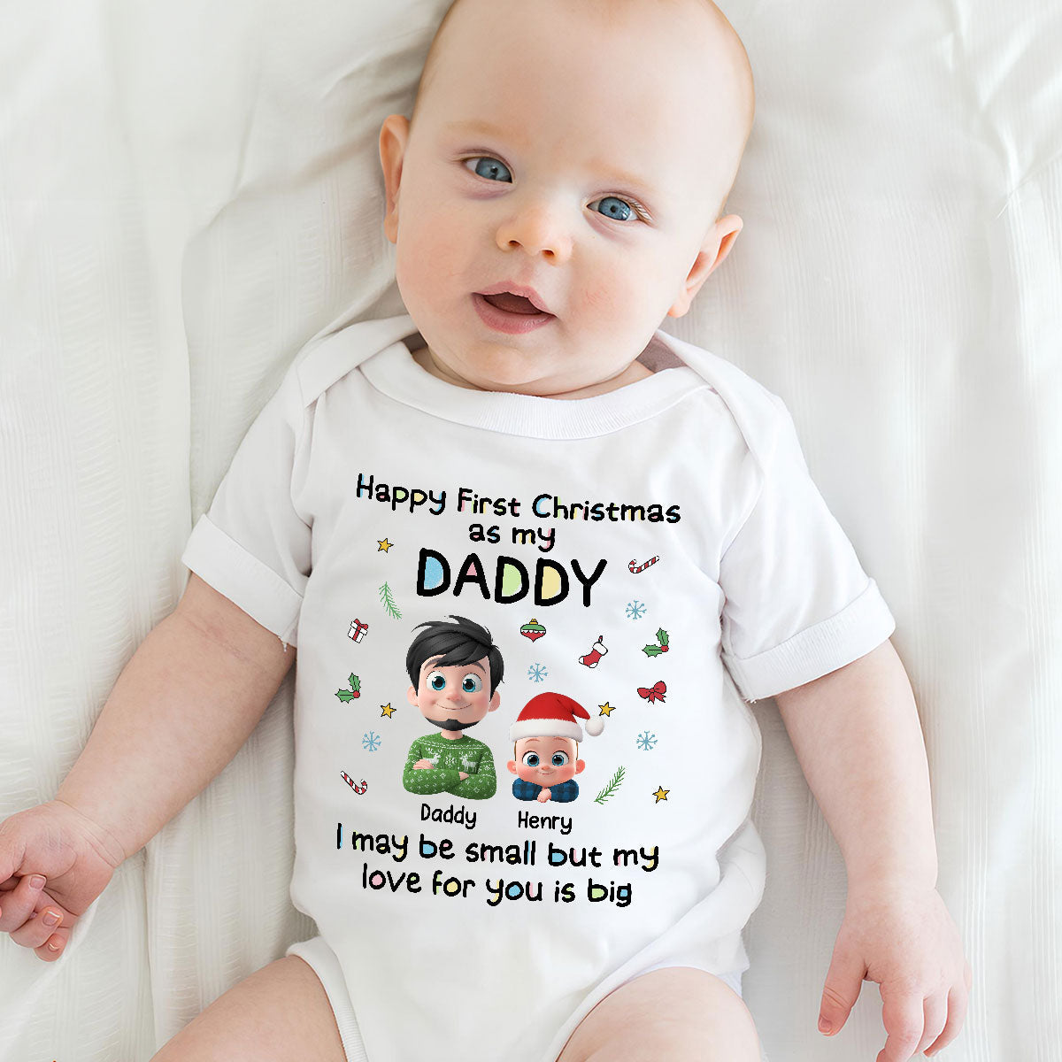 First Christmas With Baby - Personalized Baby Onesie