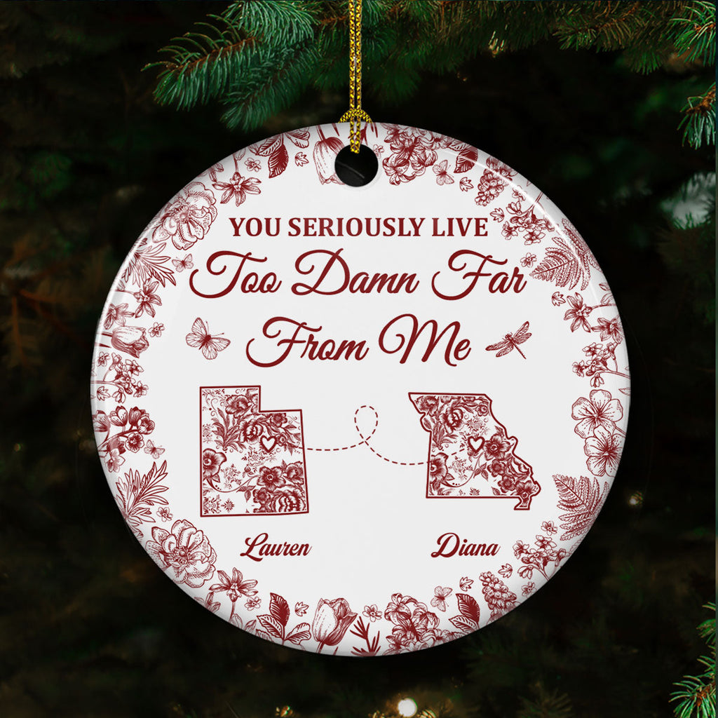Custom Keepsake Christmas Ornament •  Feels Empty Without You Here - Personalized Ceramic Ornament