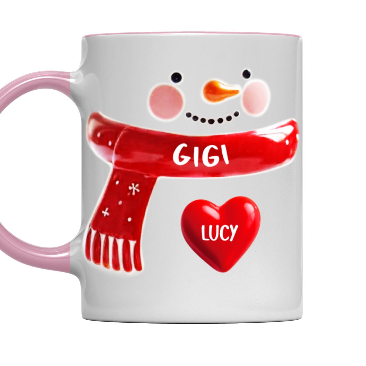 Custom Christmas & Birthday Gift For Grandma • Snowman Grandma - Personalized 3D Inflated Effect Accent Mug