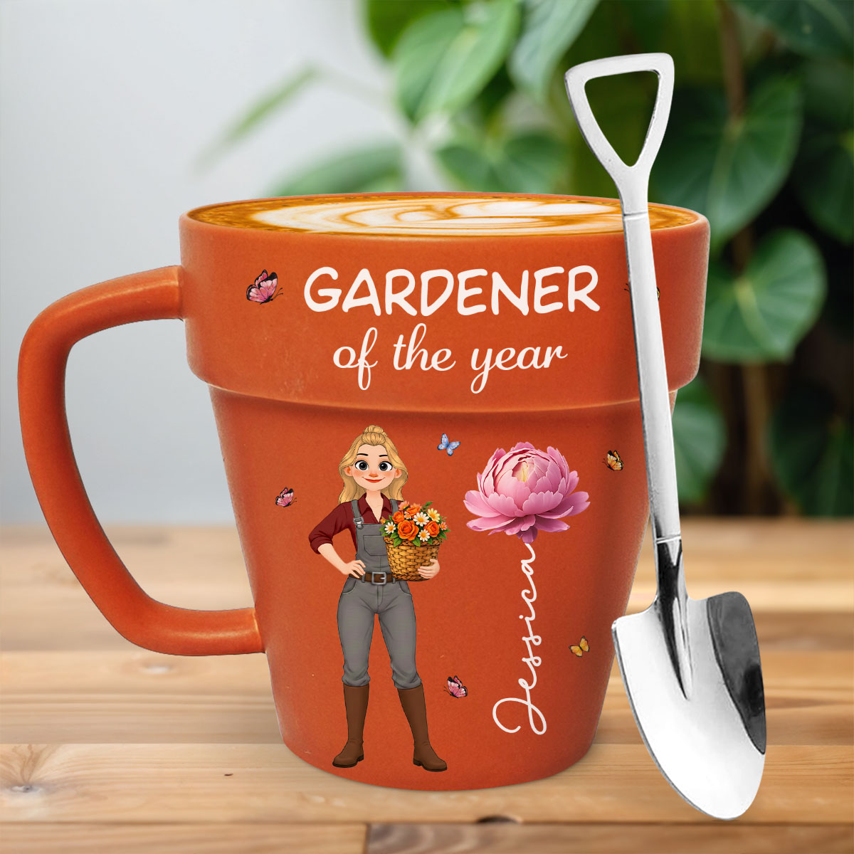 Custom Christmas & Birthday Keepsake Gift • Bloom And Grow Plant Lady - Personalized Plant Pot Mug