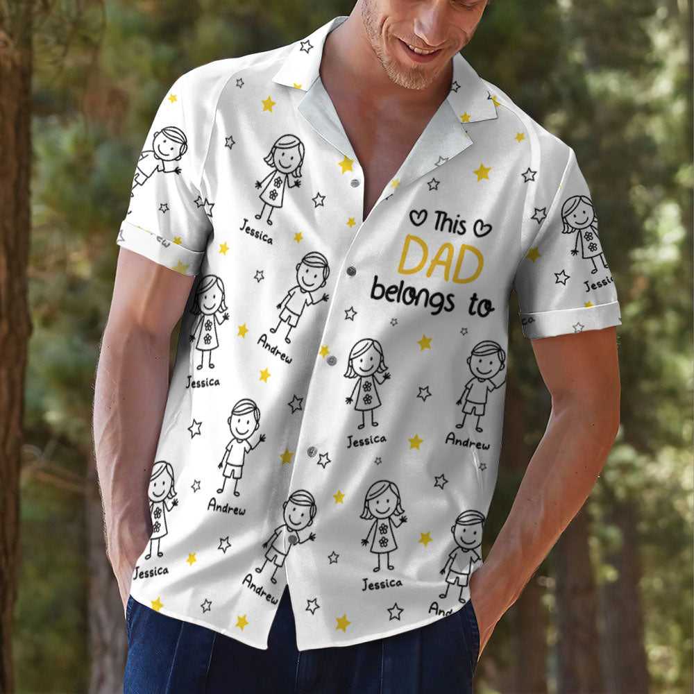 This Grandpa Belongs To Our Hearts - Personalized Hawaiian Shirt