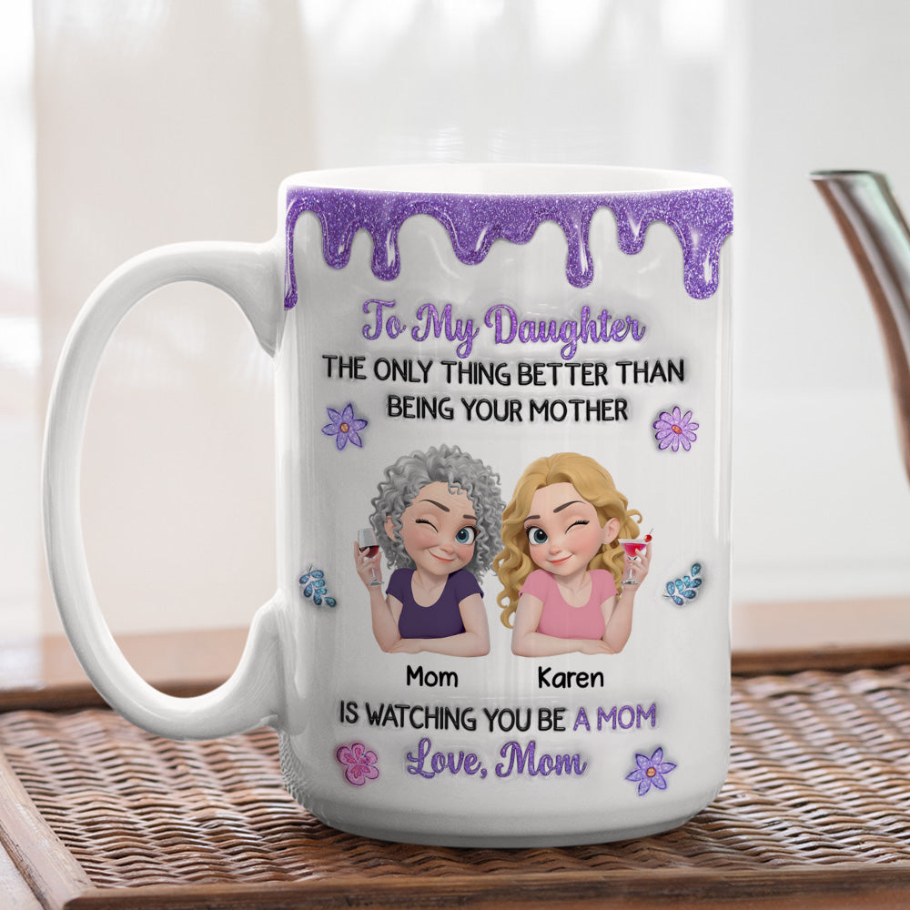 Custom Mother's Day Gift for Daughter • You And Your Kids - Personalized 3D Inflated Effect Mug
