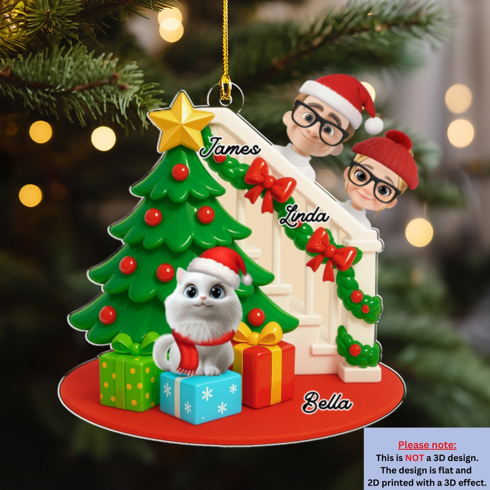 Custom Keepsake Christmas Ornament •  Hide And Seek - Personalized 3D Effect Acrylic Ornament
