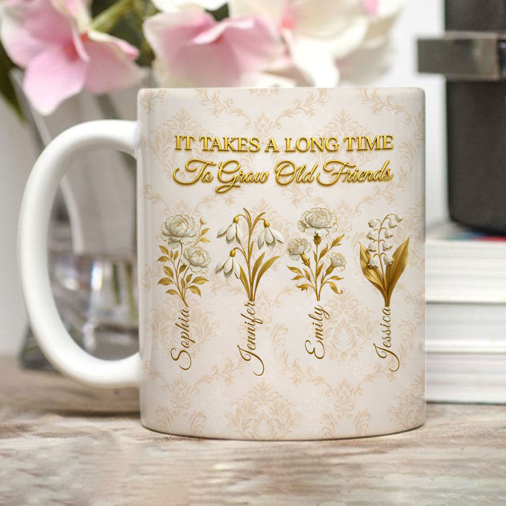 Custom Best Friend, Christmas & Birthday Friendship Keepsake Gift • My Vintage Friend - Personalized Coffee Mug