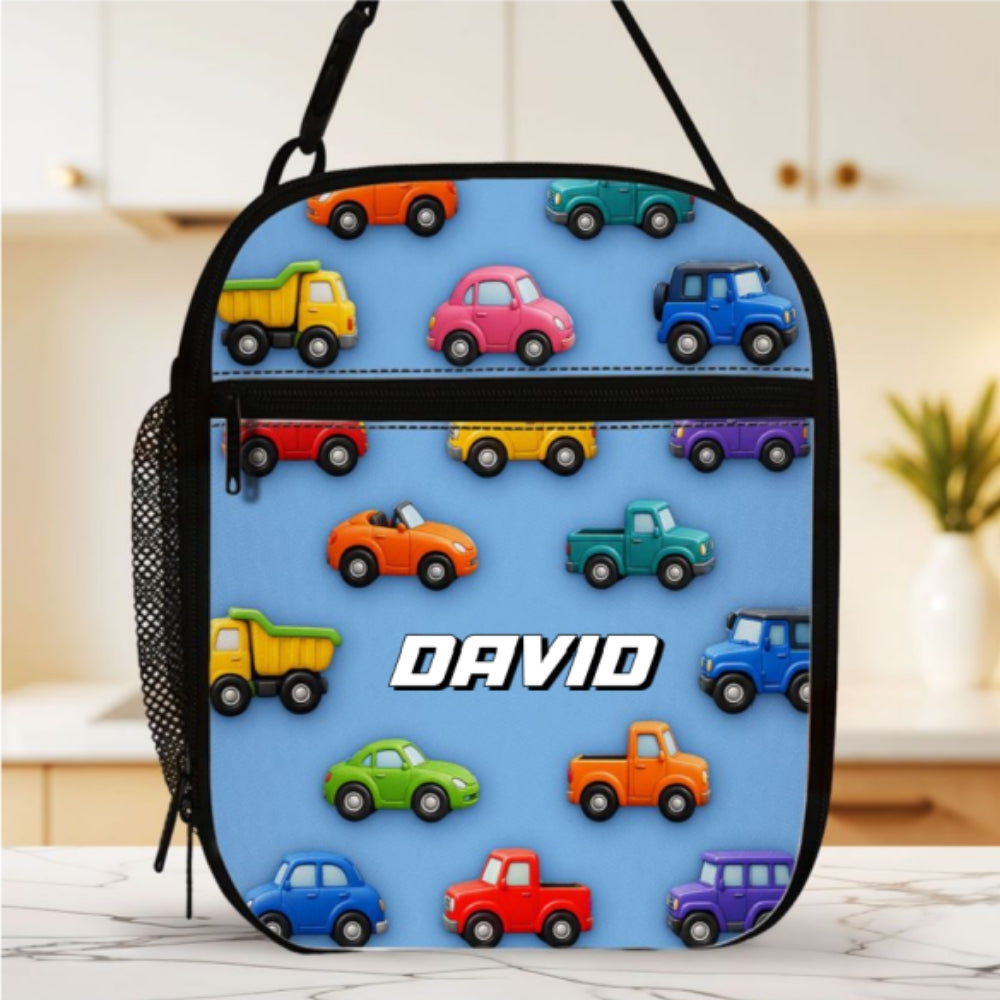 Vehicle Adventure - Personalized Insulated Lunch Bag