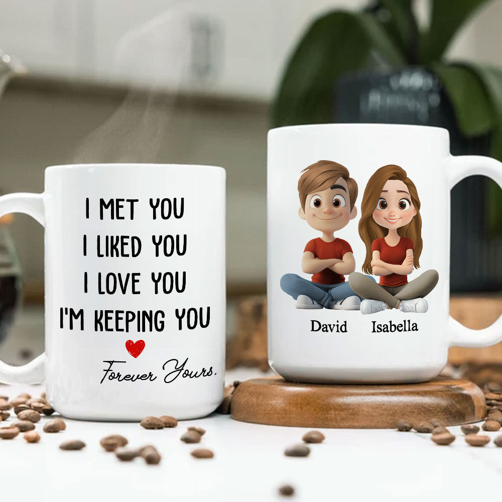 Custom Anniversary Keepsake Gifts For Couple • I Am Keeping You - Personalized Coffee Mug