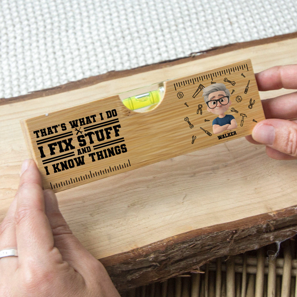 Thats What I Do - Personalized Wooden Spirit Level Bottle Opener