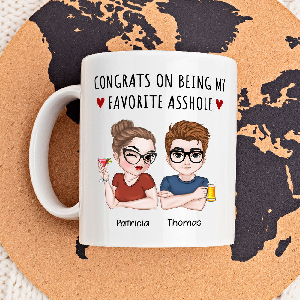 Custom Anniversary Keepsake Gifts For Couple • Lucky Man - Personalized Coffee Mug