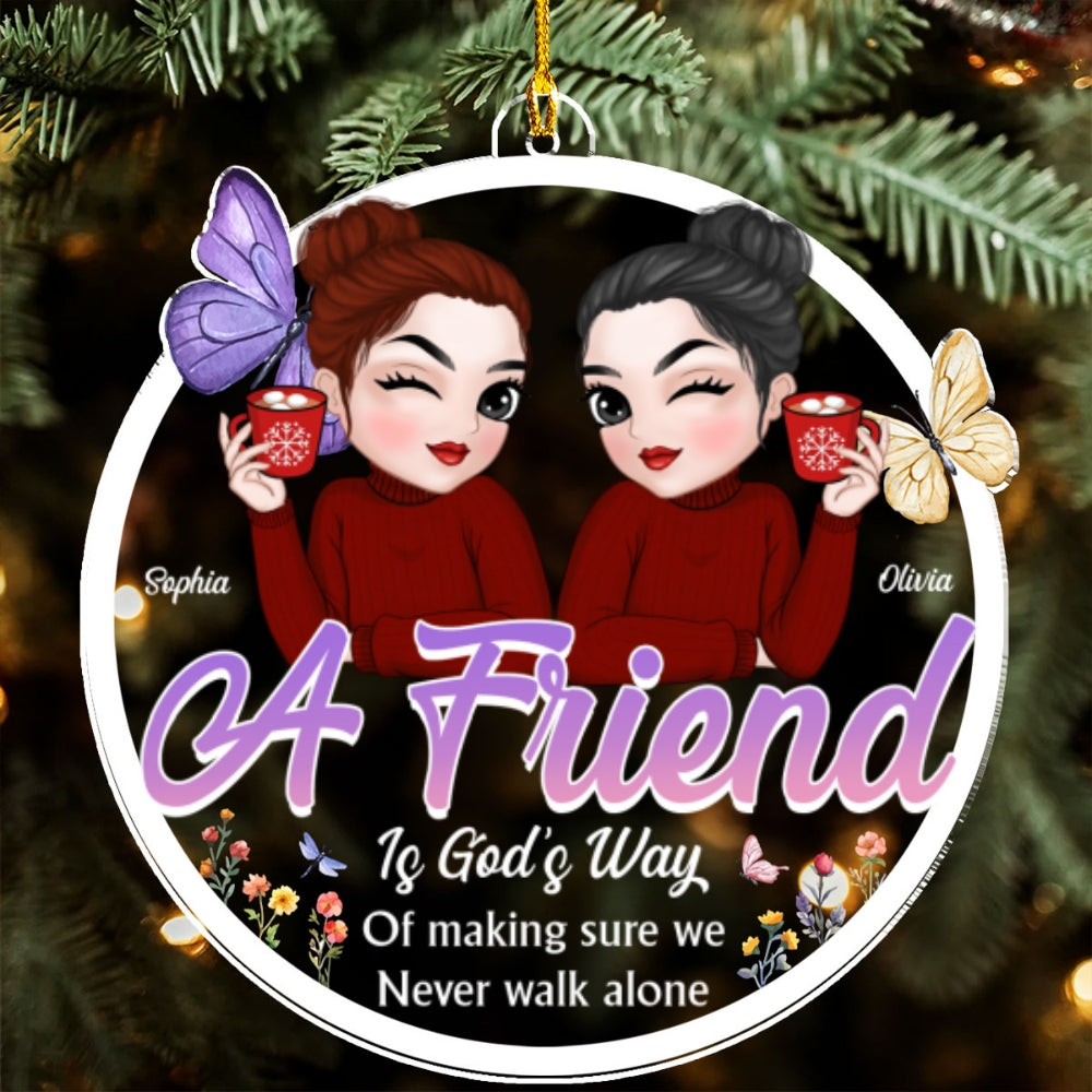 Custom Friendship Christmas Ornament, Best Friend Gift •  We Are Forever - Personalized Acrylic Ornament