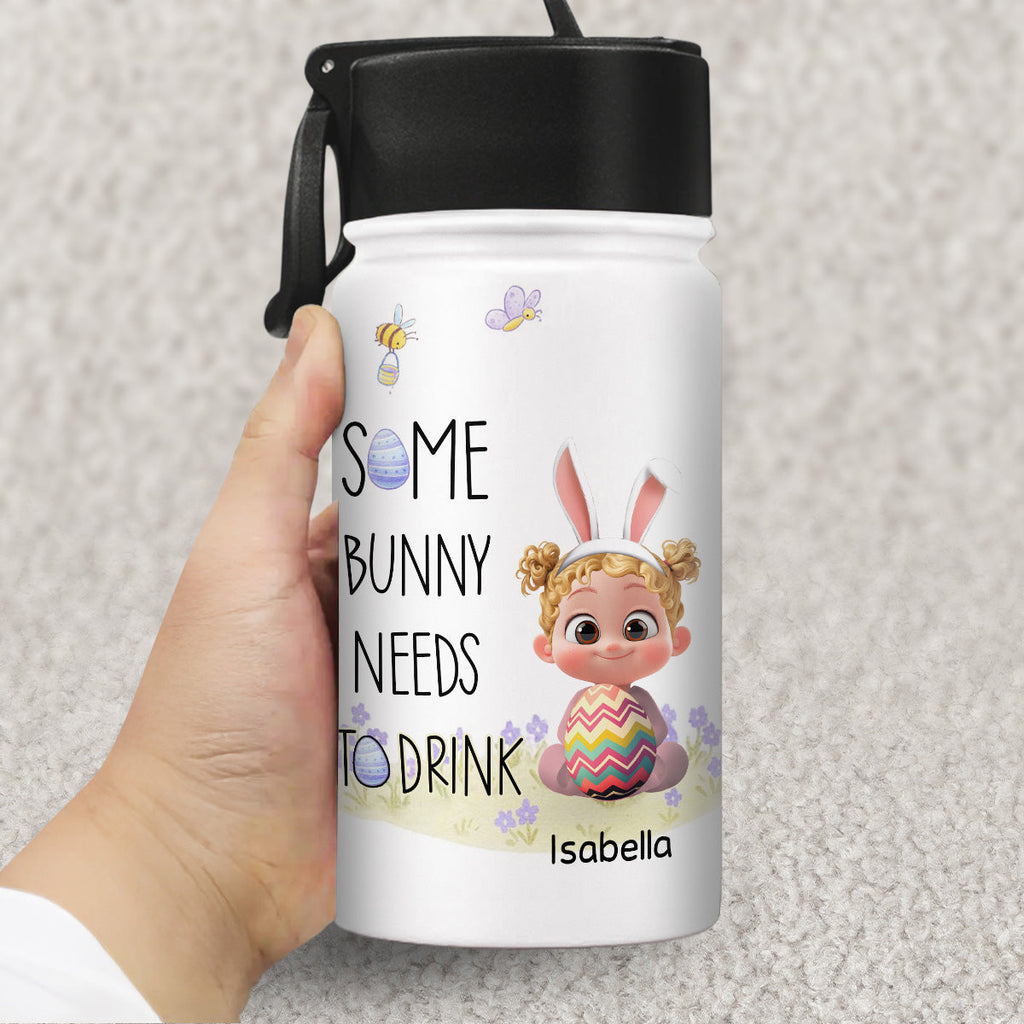 Some Bunny Needs A Drink - Personalized Kids Water Bottle