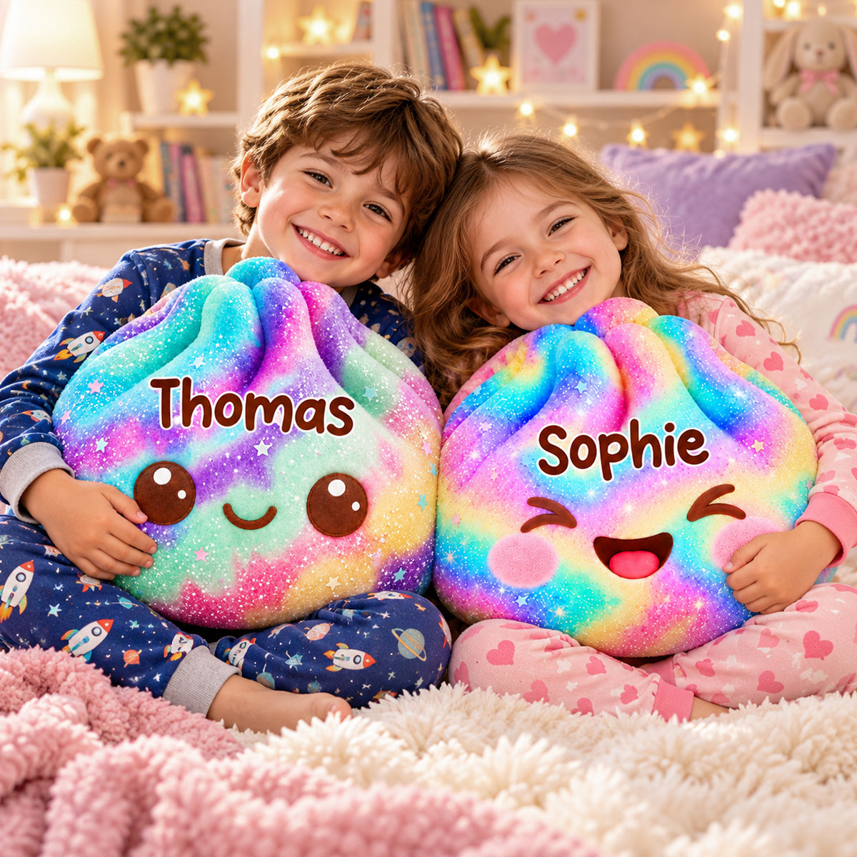 Happy Little Things - Personalized Shaped Pillow