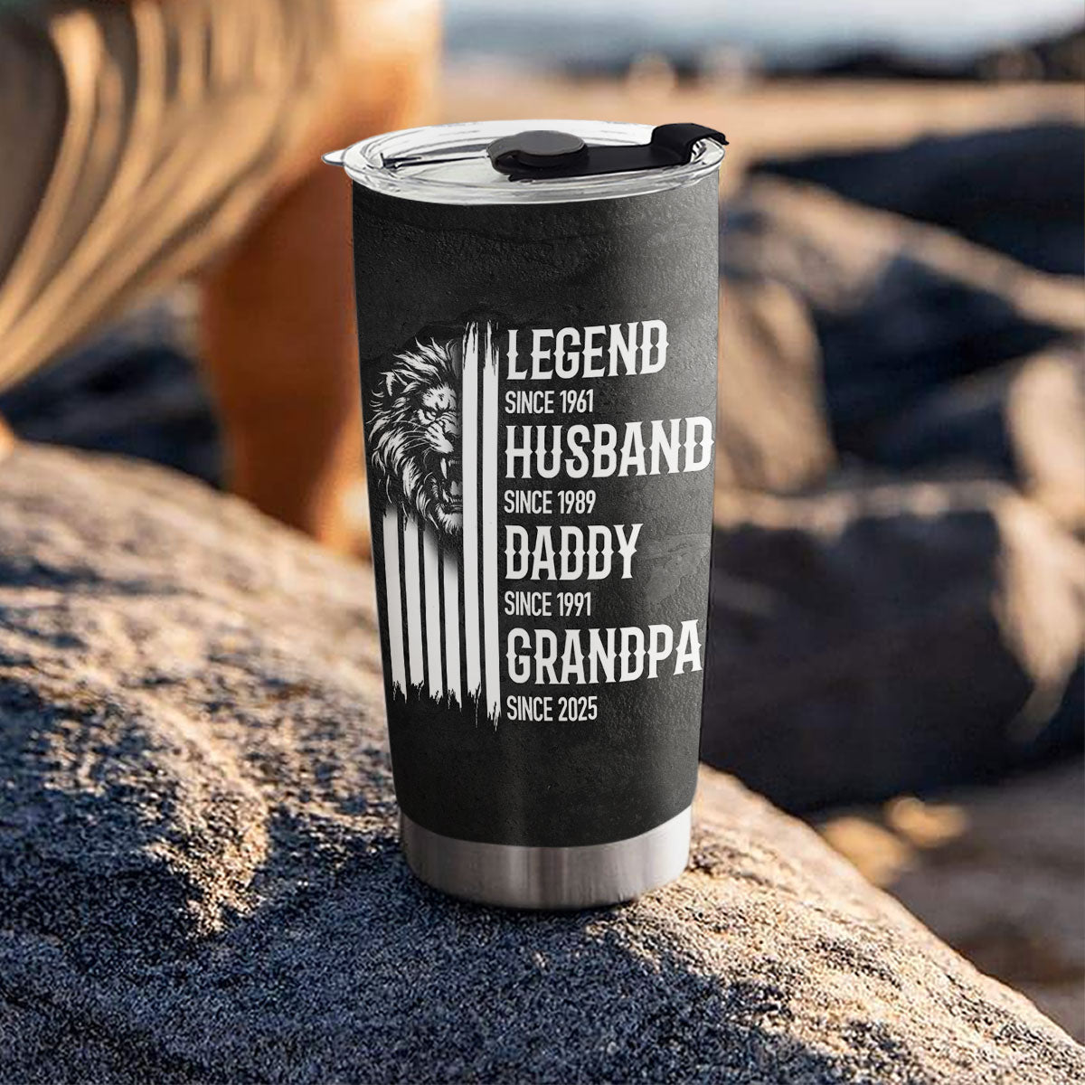 Custom Christmas Birthday Gifts For Dad • A True King - Personalized Tumbler