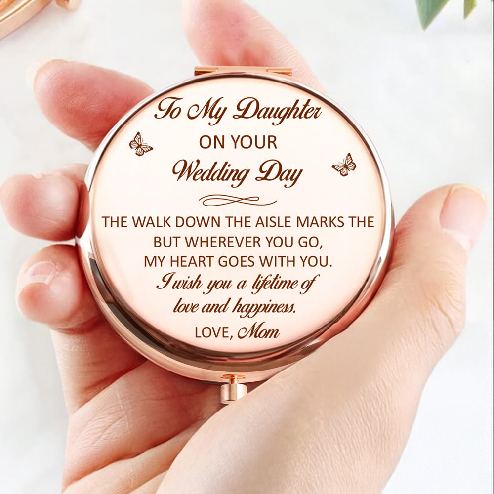 Forever My Beautiful Little Girl - Personalized Compact Mirror