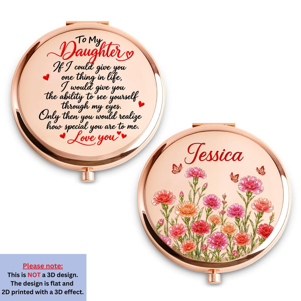 Her Name Her Mirror Her Story - Personalized Compact Mirror