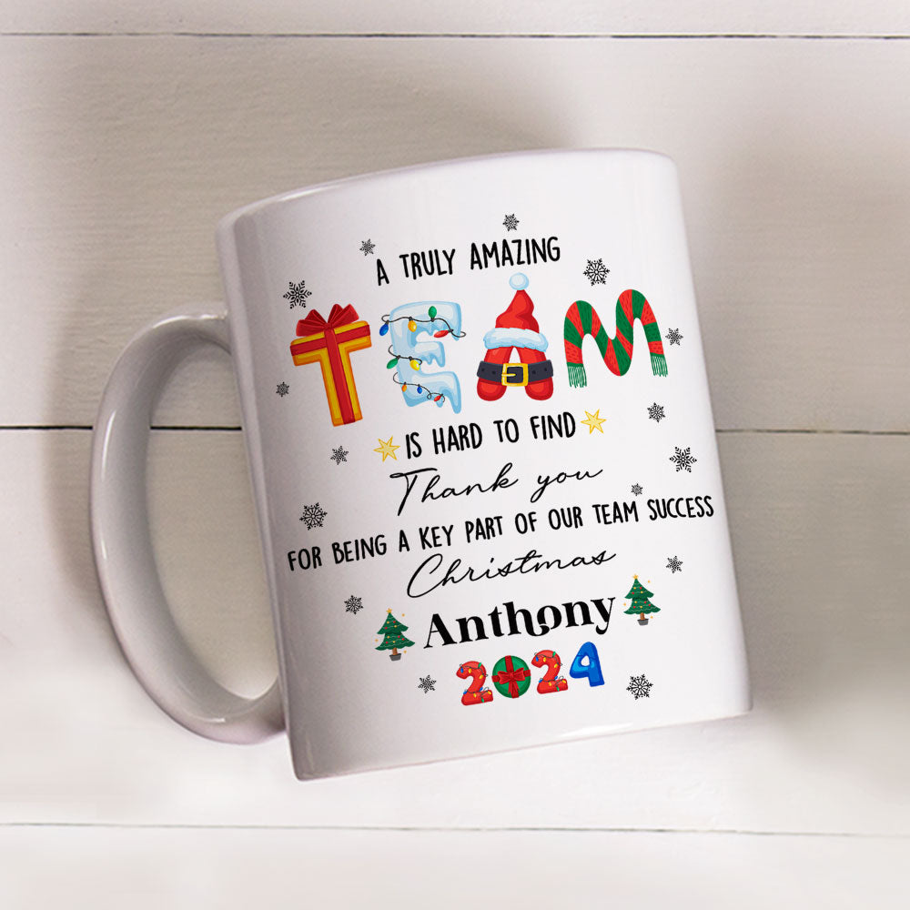 Custom Coworker, Christmas & Birthday Team Appreciation Gift • A Wonderful Crew - Personalized Coffee Mug