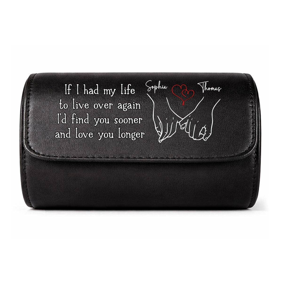 Love You Longer - Personalized Leather Watch Case