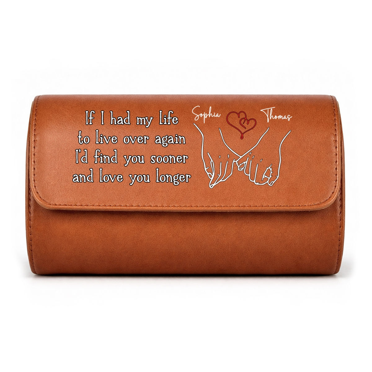 Love You Longer - Personalized Leather Watch Case
