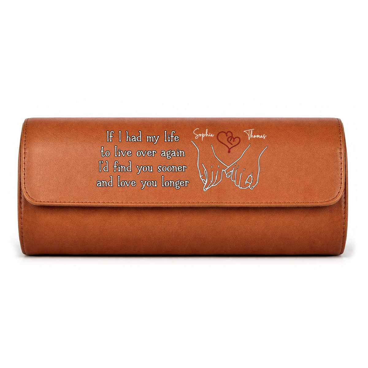 Love You Longer - Personalized Leather Watch Case