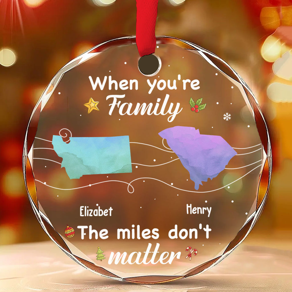 Custom Sister Christmas Ornament •  Siblings Forever - Personalized Glass Ornament