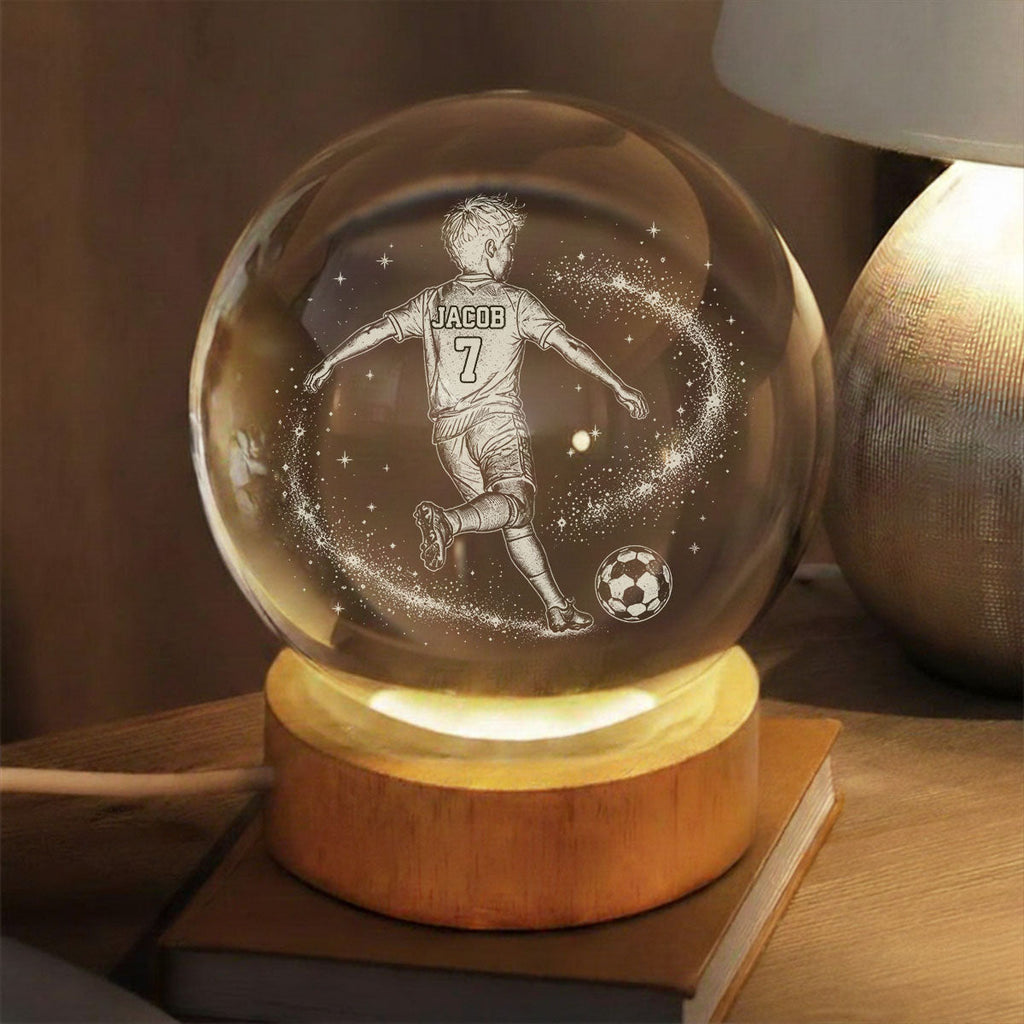 Born To Shine - Personalized Crystal Globe Lamp