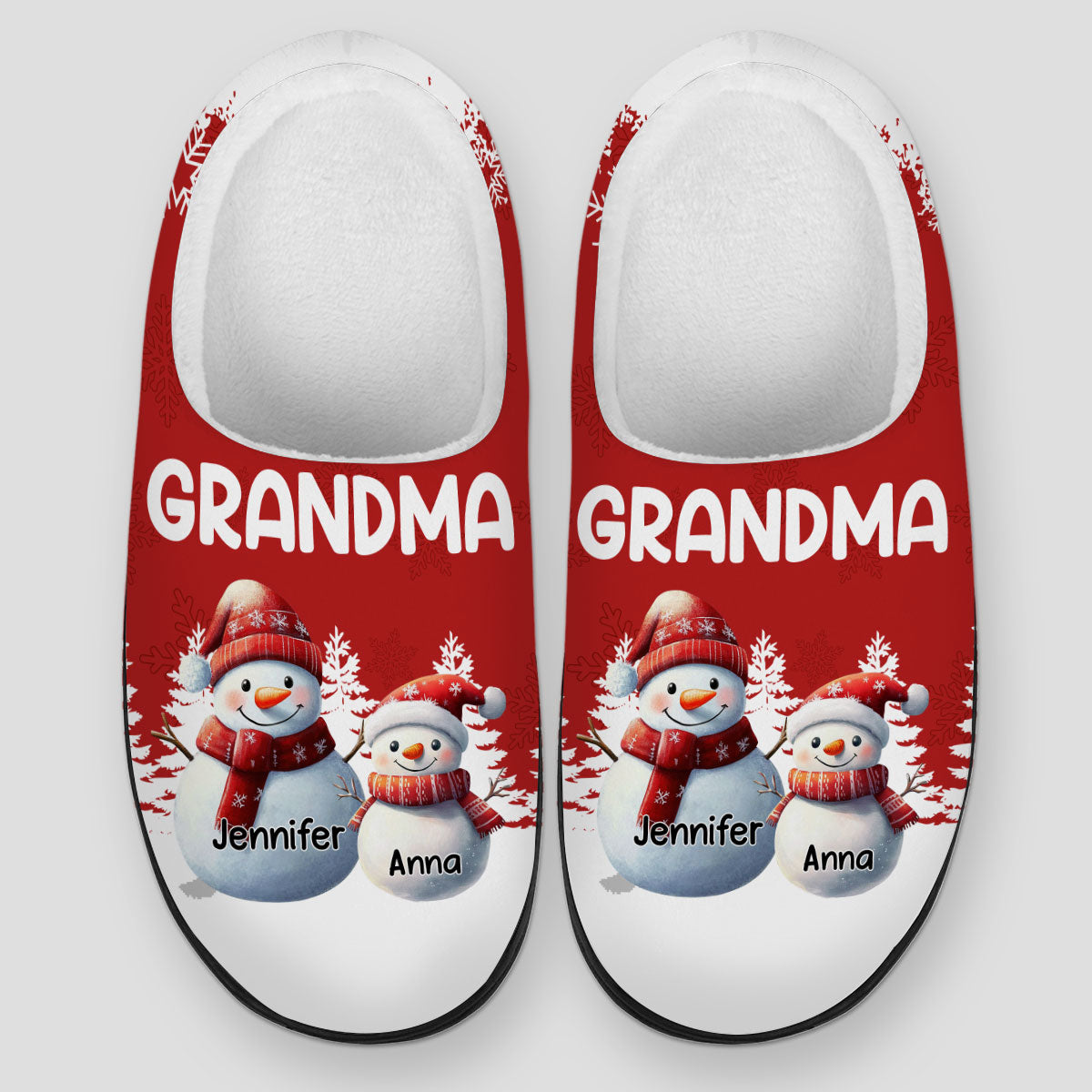 My Fav People Call Me Grandma - Personalized Plush Slippers