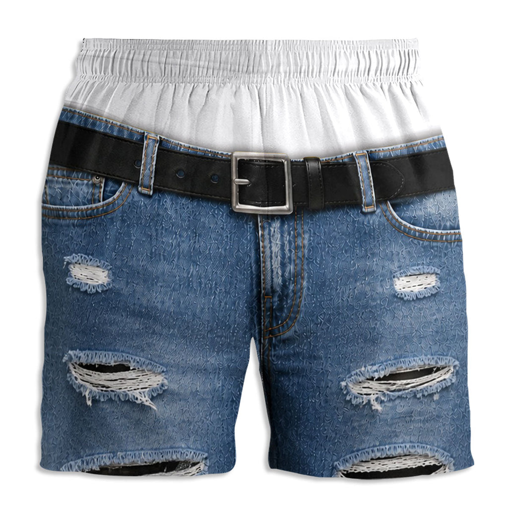 Custom Funny 3D Body Swim Trunks for Men, Birthday Summer Gift • Our Shorts - Personalized Beach Shorts