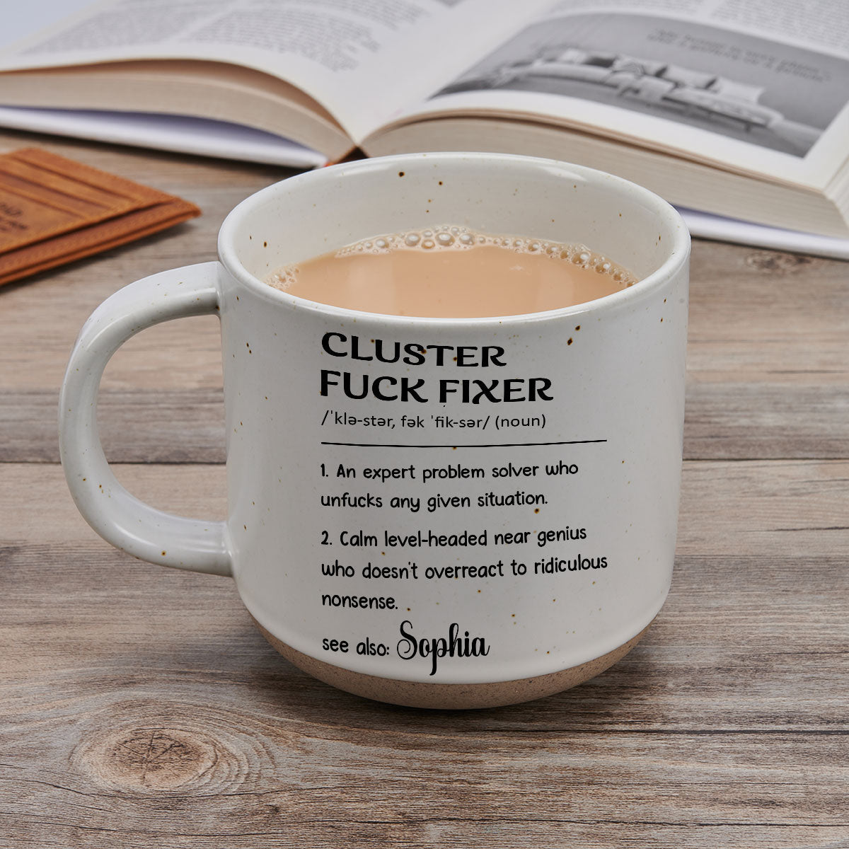 Custom Best Friend, Christmas & Birthday Friendship Keepsake Gift • Cluster Fixer Problem Solver - Personalized Pottery Mug